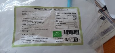 Amandes décortiquées grillées