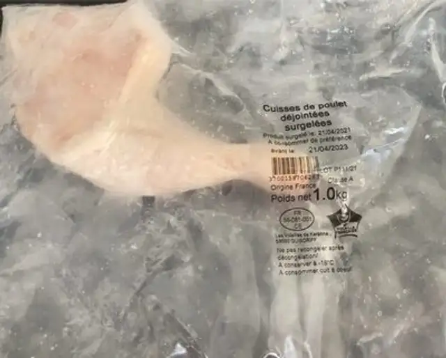 Cuisse de poulet déjointées surgelées
