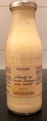 Veloute de saint-jacques avec corail front packaging