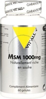 MSM - Methylsulfonylmethane 1000 MG - 60 Gélules - Vitall+