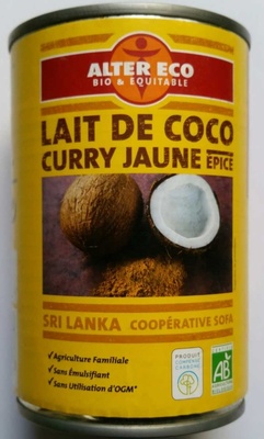 Lait de coco curry jaune épicé