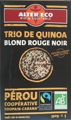 Trio de Quinoa blond rouge noir