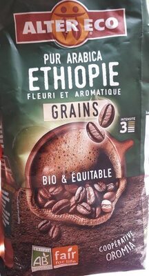 Pur arabica ethiopie fleuri et automatique front packaging