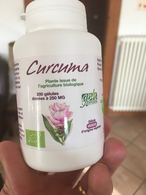200 Gélules Curcuma Bio Ab Dosées à 250 MG. front packaging