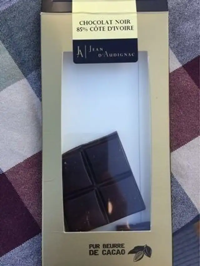 Chocolat noir 85% cote d’ivoire front packaging