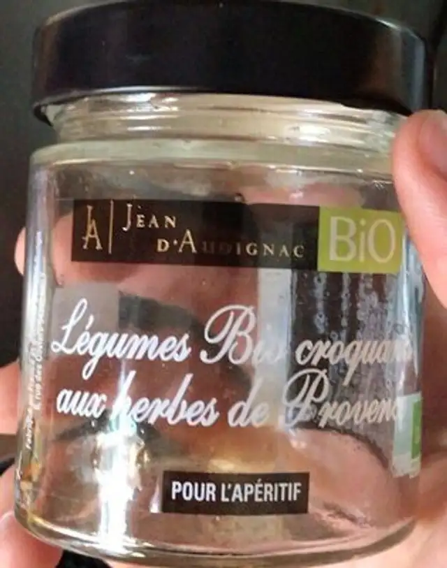 Légumes bio croquants aux herbes de provence front packaging