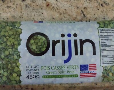Orijin pois cassés verts