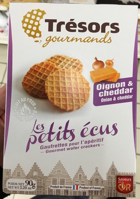 Les Petits Écus Oignon & Cheddar front packaging