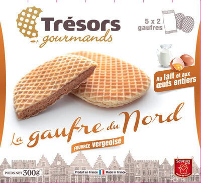 Trésors gaufre du nord fourrées vergeoise front packaging