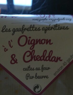 Les gaufrettes apéritives à l'Oignon et Cheddar