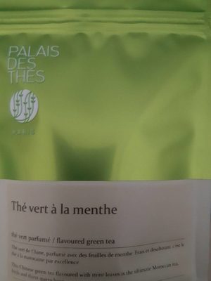 Thé vert à la menthe front packaging