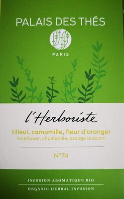 Tilleul camomille fleur d'oranger front packaging
