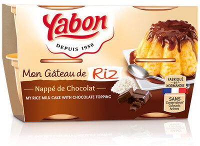 Gâteau de riz nappé de chocolat front packaging