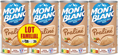 MONT BLANC Crème dessert Boîte Praliné 4x570g Lot Familial