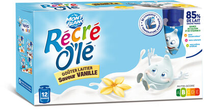 RÉCRÉ O'LÉ Goûter laitier Gourdes Saveur Vanille 12x85g