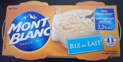 Riz au lait front packaging
