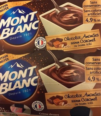 Mont Blanc Chocolat Amandes Saveur Caramel au Beurre Salé