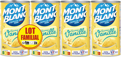 MONT BLANC Crème dessert Boîte Saveur Vanille 4x570g Lot Familial