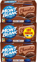 MONT BLANC Crème dessert Coupelles Chocolat 3x4x125g Lot Familial