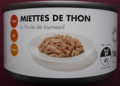 Miettes de thon à l'huile de tournesol