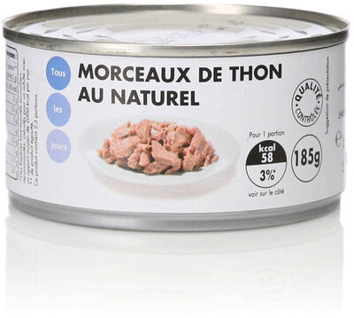 Morceaux de thon au naturel