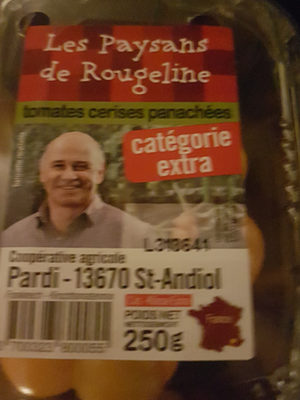 Tomates Cerises Duo Rouges Et Jaunes Barquette De 250 GR front packaging