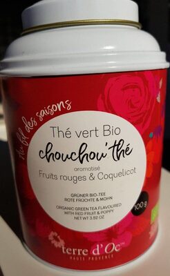 Thé vert bio "chouchou'the" fruits rouges & Coquelicot