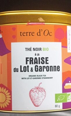 Thé noir bio fraise du lot et garonne