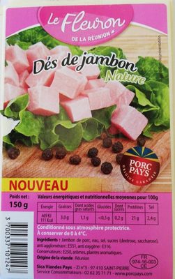 Dès de jambon nature