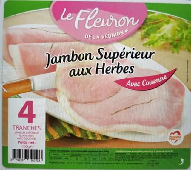 Jambon supérieur aux herbes 4 tranches front packaging