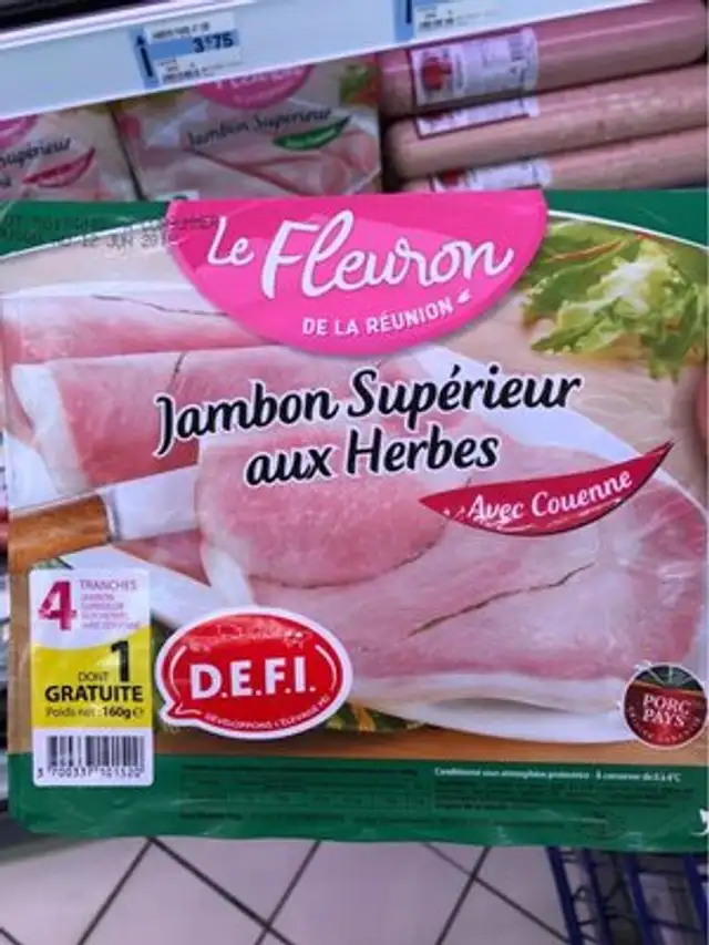 Jambon  supérieur aux herbes front packaging