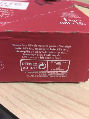 Beurre Doux Micro-pain ingredients label