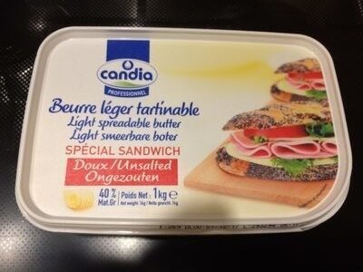 Beurre Doux Allégé 40% Tartinable Spécial Sandwich front packaging