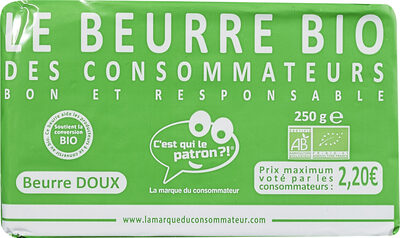 Le Beurre Doux Bio front packaging