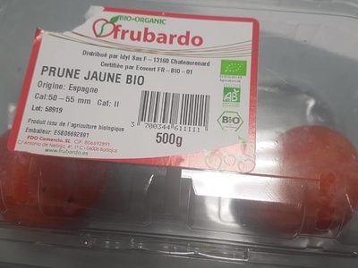 prune jaune bio front packaging