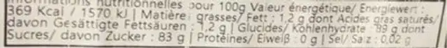 bonbon collier + bracelet nutrition facts table
