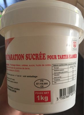 Préparation Sucrée pour Tartes Flambées