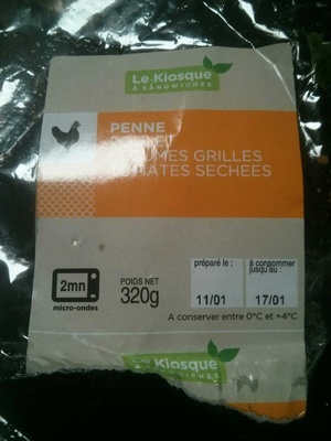 Pennes Poulet Legumes Grilles Tomates Sechees