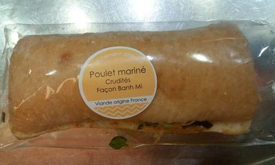 Poulet mariné crudité façon Banh Mi front packaging