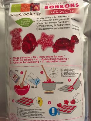 Préparation Bonbons Goût Framboise 100G - Scrapcooking