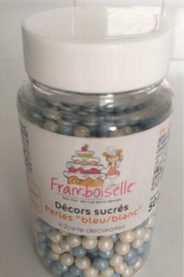Perles "bleu/blanc" décors sucrés