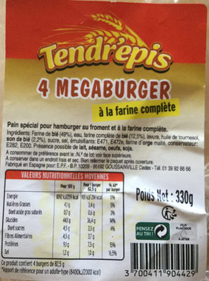 Megaburger à la farine complète