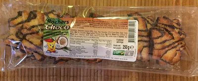 Gateaux à la noix de coco nappés de chocolat noir