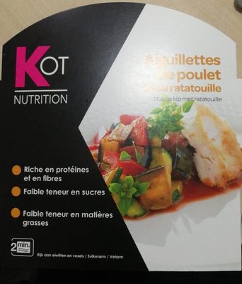 Aiguillettes de poulet et sa ratatouille front packaging
