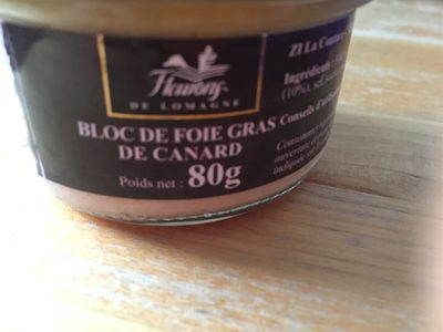Bloc de foie gras de canard front packaging