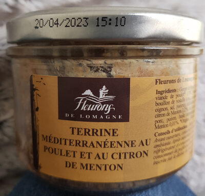 Terrine méditerranéenne au poulet et au citron de menton
