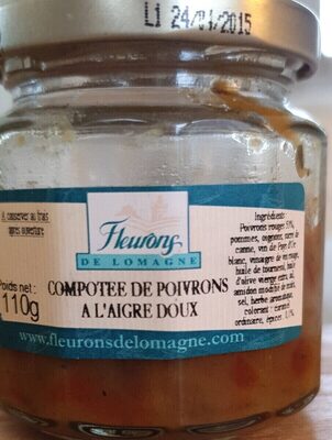 Compotée de poivron l'aigre doux