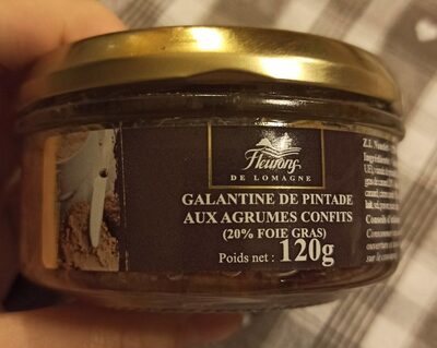 Galantine de pintade aux agrumes confits front packaging