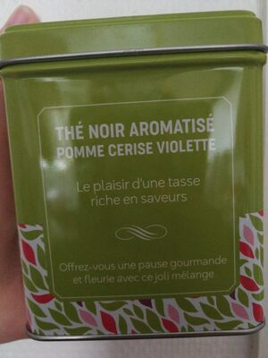 Thé noir aromatisé pomme cerise violette