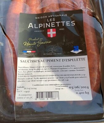 Saucisses au piment d'Espelette